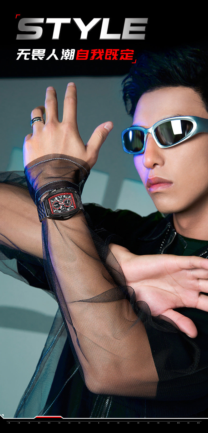 Mark Huafei Mark Fairwhale Brand multifunctional luminous chronograph skeleton hot-selling waterproof quartz watch