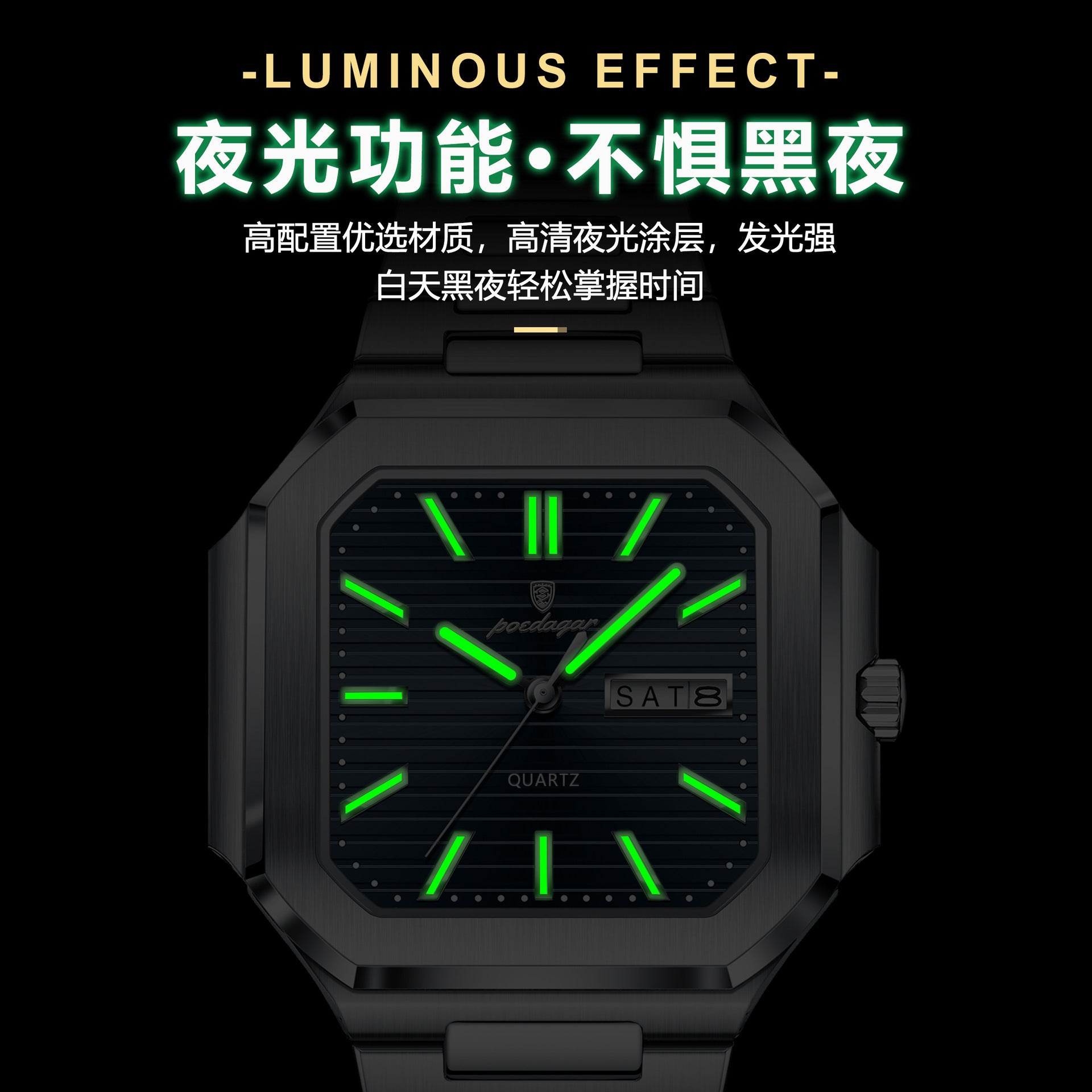 Swiss Brand Dual Calendar Watch for Men Waterproof Luminous Luxury Quartz Watch Live Streaming Foreign Trade Hot Item Dropshipping