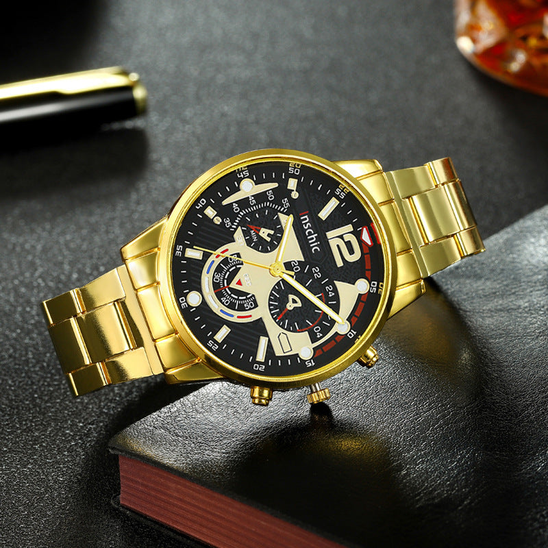 Cross-border E-commerce Hot-selling Men's Watches Wholesale Casual Sports Watches Men's Steel Band Quartz Watches