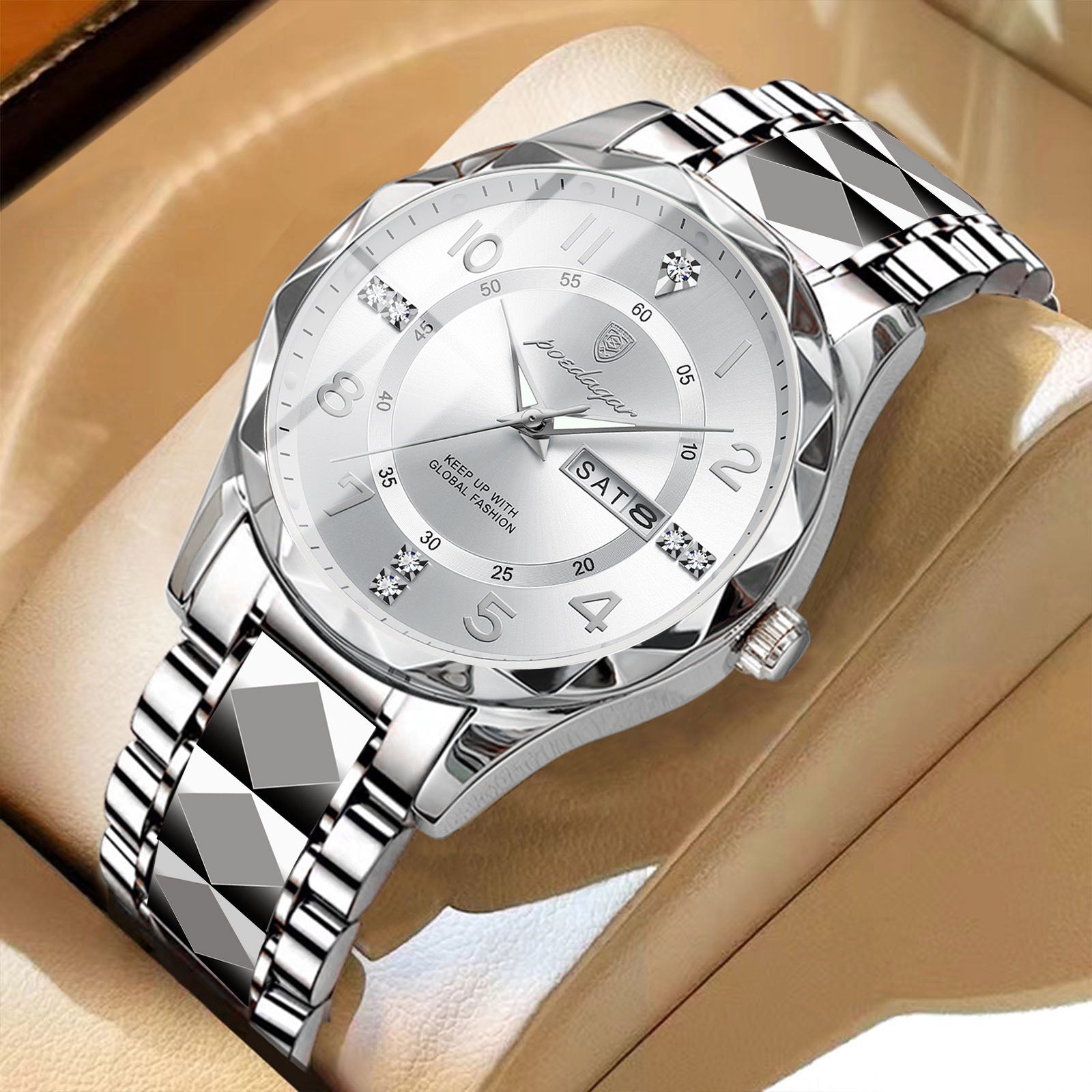 Swiss Brand New Men's Watch Luxury Waterproof Luminous Quartz Wristwatch Live Streaming Foreign Trade Hot Item Dropshipping