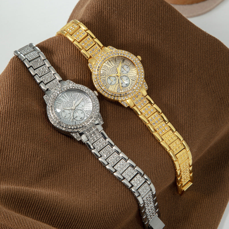 Cross-Border Hot-Selling Women's Watches Wholesale Full Diamond Treasure Bowl Watches Women's Watches Ladies' Watches Light Luxury Niche