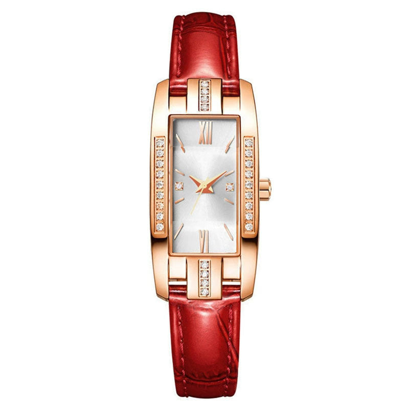 Elegant Women's Watch Simple Diamond Watch Niche Retro Student Green Watch Niche Women's Watch Simple Fashion Quartz Watch