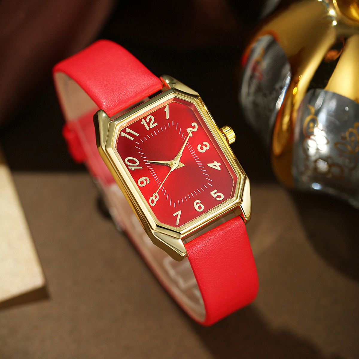 Foreign Trade New Women's Watch Female Model Square Strap Quartz Watch Korean Version High-end Feel Women's Watch Wholesale