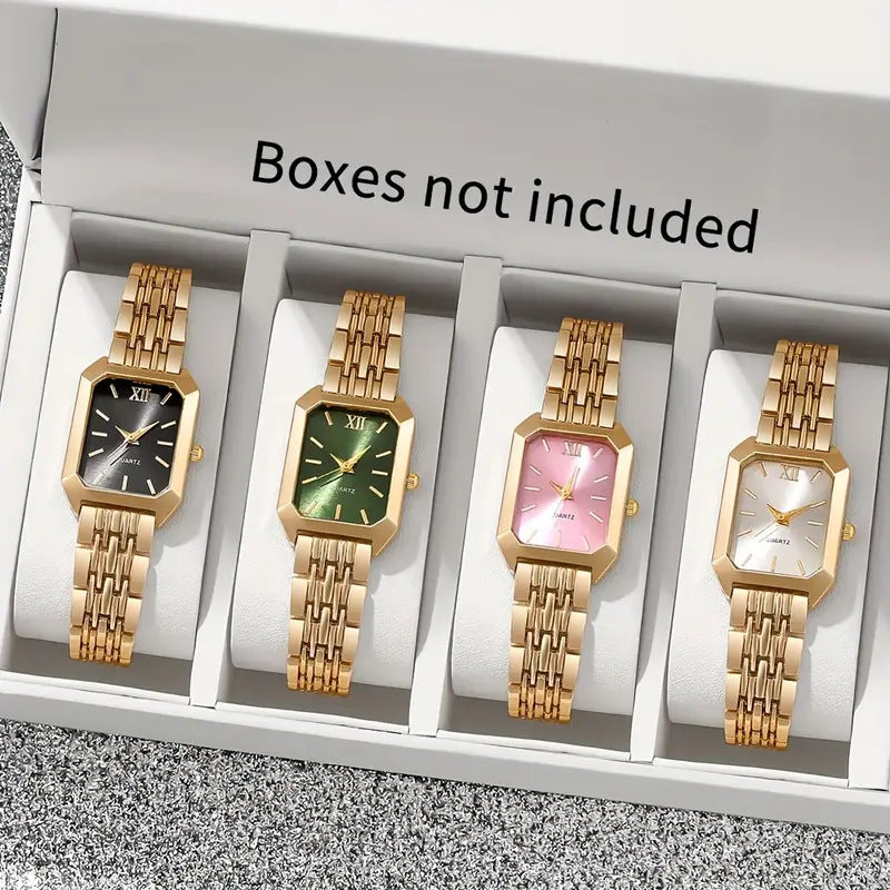 Cross-border hot ins Wind Steel Band Women's Watch Fashion Simple Square Quartz Wristwatch Female Student Versatile Watch