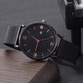 Minimalist Quartz Watch New Men's Watch Wholesale Gift Korean Version Versatile Wristwatch Manufacturer Mesh Strap Dropshipping Live Streaming
