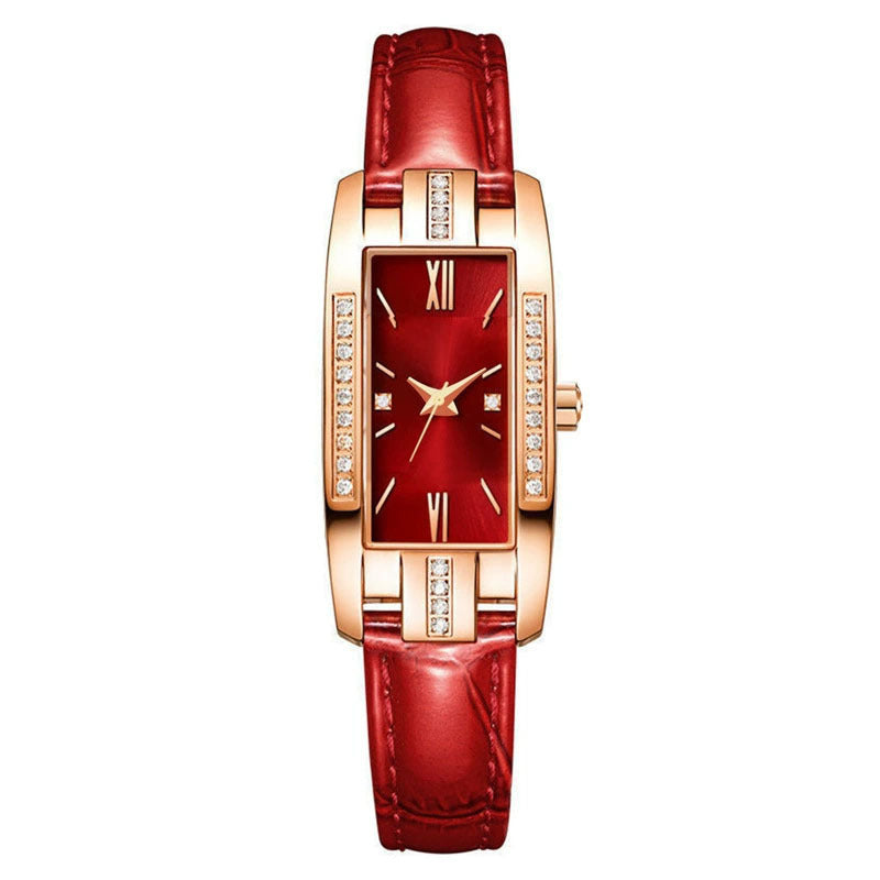 Elegant Women's Watch Simple Diamond Watch Niche Retro Student Green Watch Niche Women's Watch Simple Fashion Quartz Watch