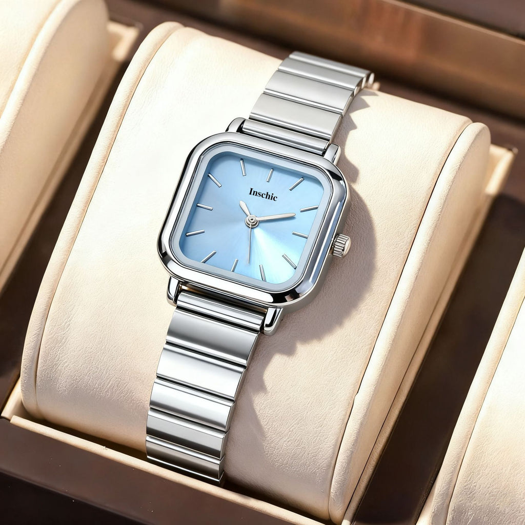 Cross-border Hot Selling Steel Strap Women's Watches Wholesale ins Women's Watch Girls Light Luxury Square Women's Watch Quartz Watch