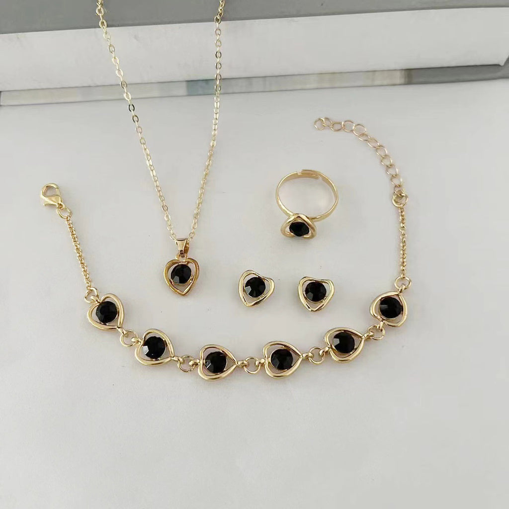 New Cross-Border Women's Watch Set Wholesale Butterfly Pattern Quartz Watch Women's Watch High-End Women's Wristwatch