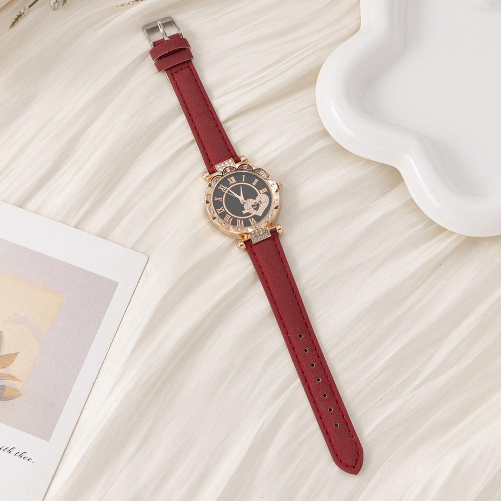 Cross-border foreign trade women's elegant watch ins Popular style diamond-encrusted mother-of-pearl simple fashion quartz watch