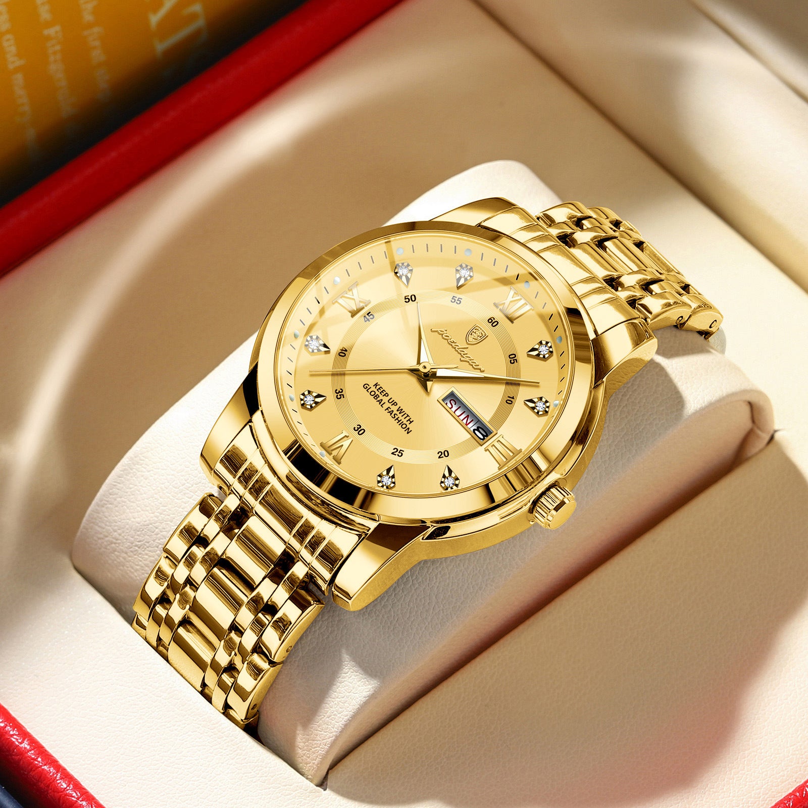 Swiss Brand Waterproof New Men's Watch Dual Calendar Luminous Quartz Watch Live Export Hot Item Dropshipping