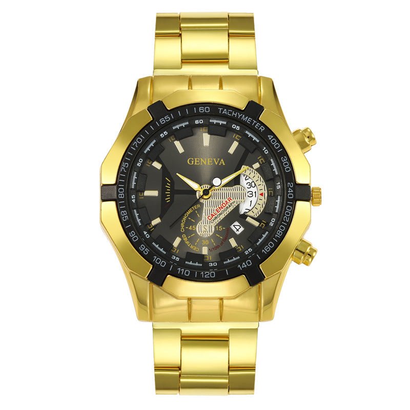 Cross-Border Hot-Selling Men's Watches Wholesale Men's Non-Mechanical Steel Band Business Multi-Functional Men's Watches High-End Feel