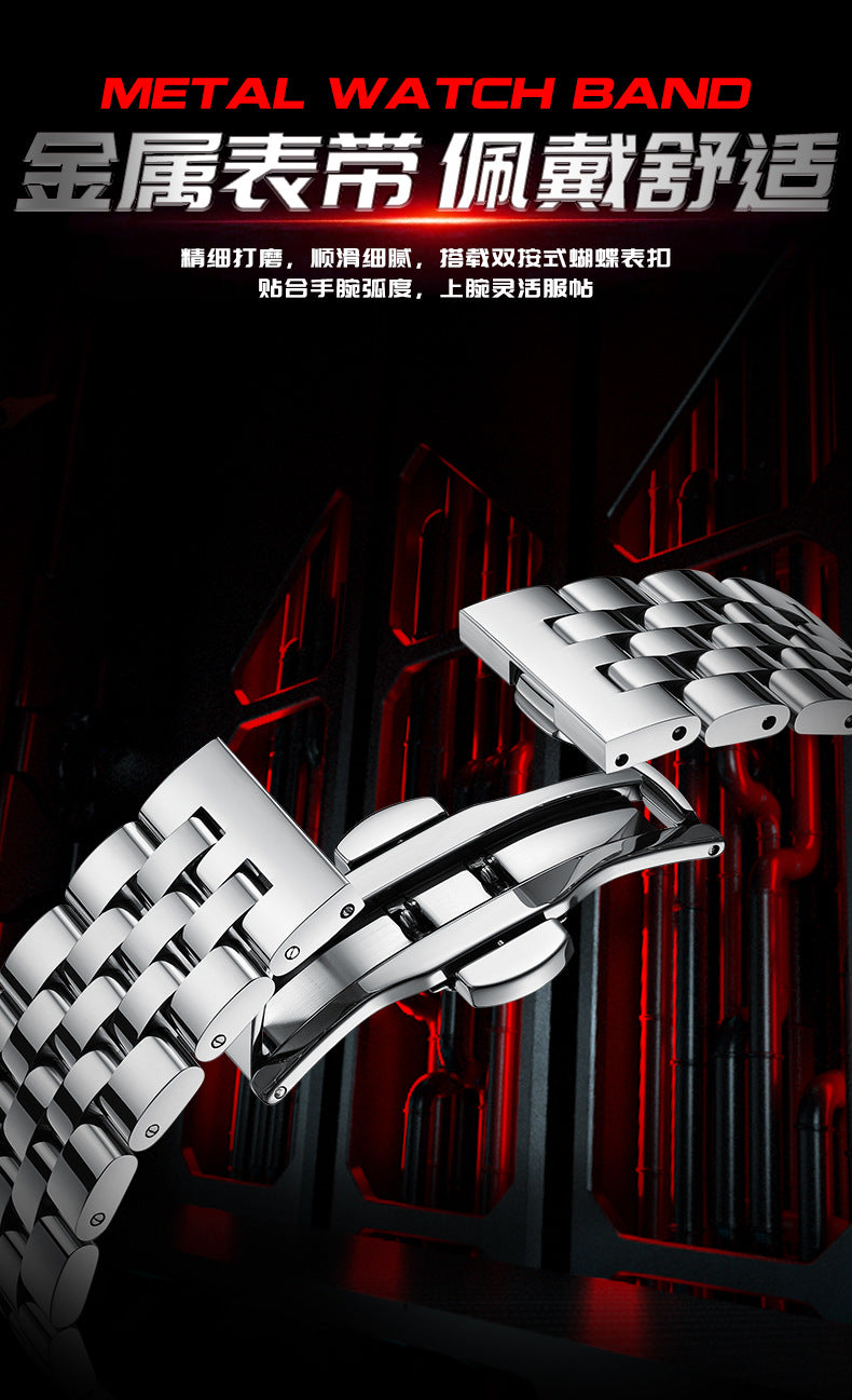 Mark Huafei Mark Fairwhale Brand multifunctional luminous chronograph skeleton hot-selling waterproof quartz watch