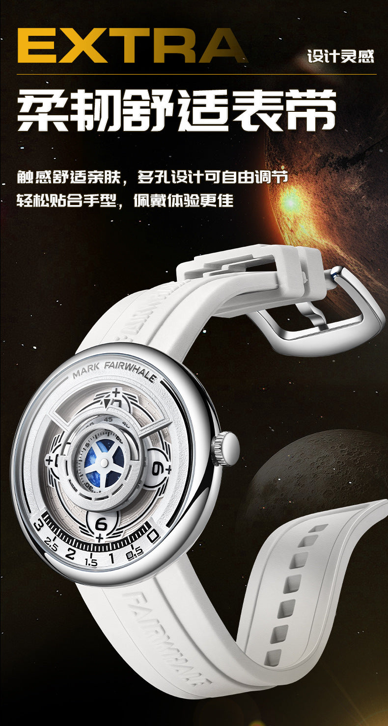 Mark Huafei Mark Fairwhale Watch brand new trendy stylish waterproof luminous quartz wristwatch