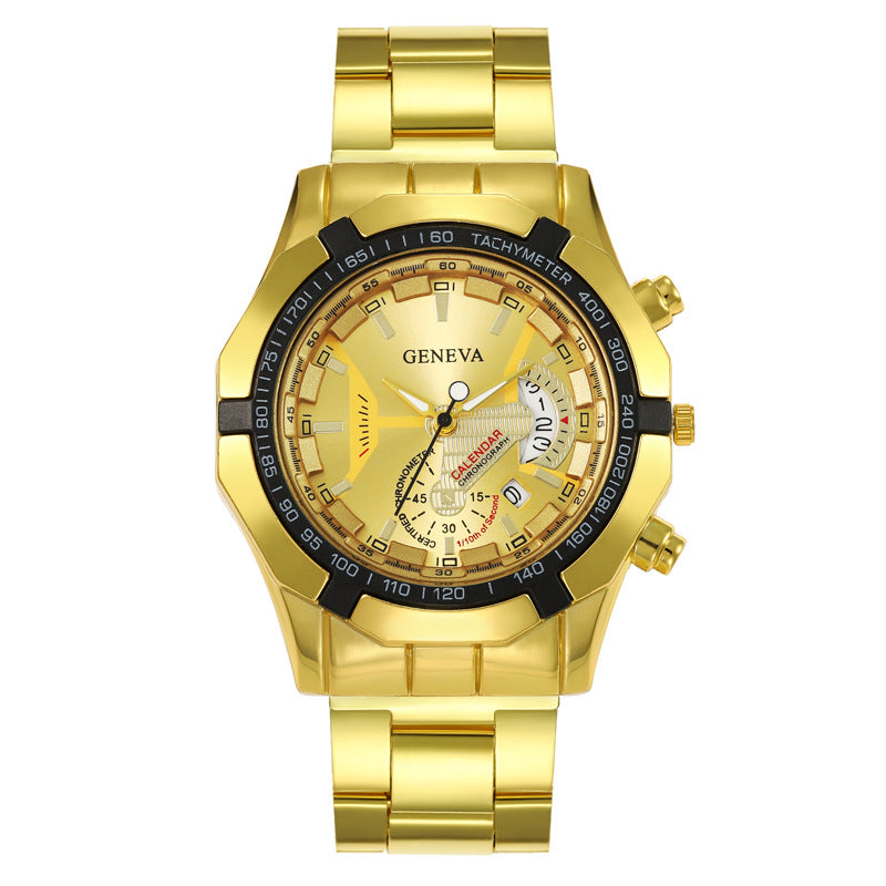 Cross-Border Hot-Selling Men's Watches Wholesale Men's Non-Mechanical Steel Band Business Multi-Functional Men's Watches High-End Feel