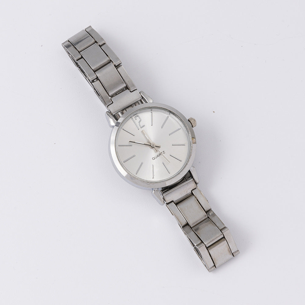 Wholesale Cross-Border Foreign Trade Hot-Selling Casual Fashion Women's Steel Band Watch Simple Digital Scale Student Quartz Wristwatch