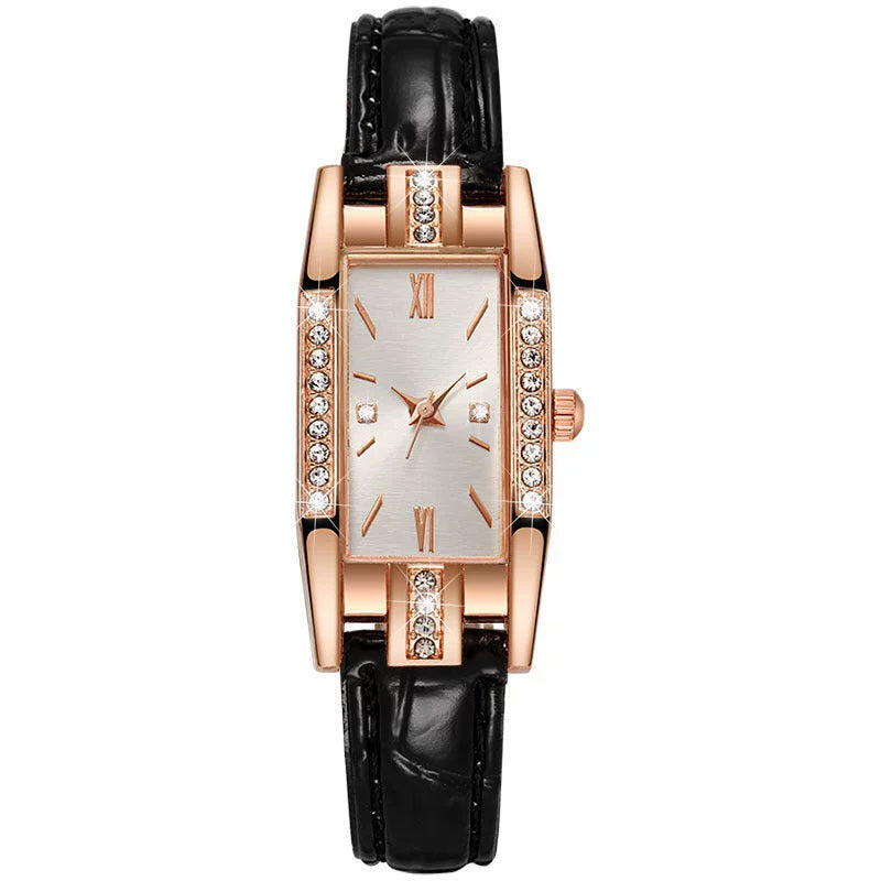 Elegant Women's Watch Simple Diamond Watch Niche Retro Student Green Watch Niche Women's Watch Simple Fashion Quartz Watch