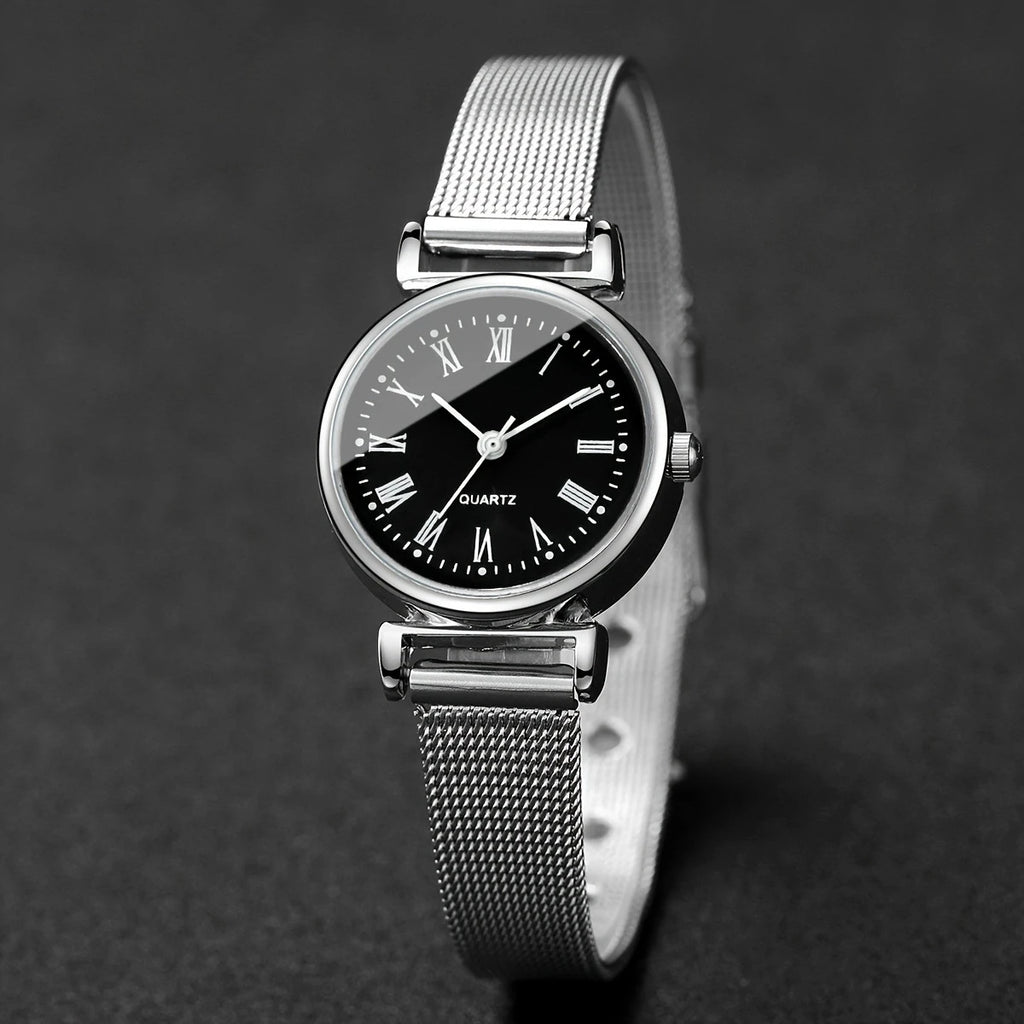 Southeast Asia Cross-Border Women's Watches Wholesale Mesh Strap Watches Women's Light Luxury Niche Quartz Watches Women's Watches