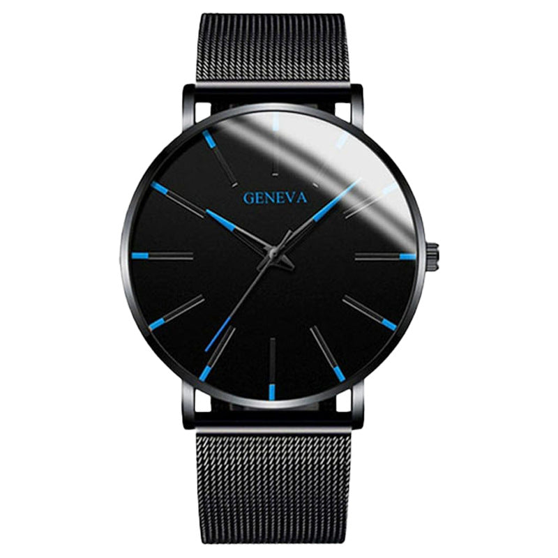 Cross-border Watch Set Business High-end Men's Watch Mesh Strap Glass Quartz Watch Men's Watch Cross-border Wholesale