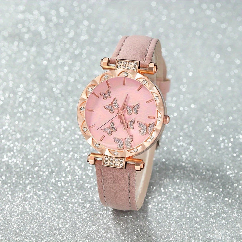 Cross-border Hot-Selling Women's Watch High-End Red Ribbon Quartz Watch Fashionable Niche Light Luxury Watch Wholesale