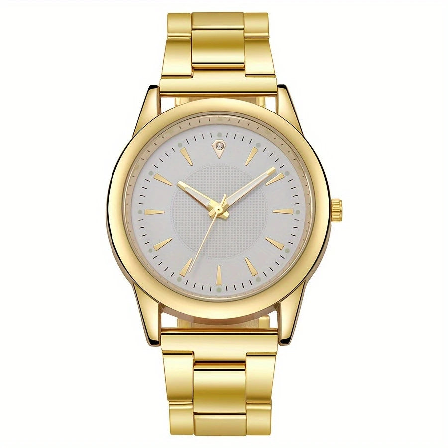 New Couple Watches Steel Band Women's Light Luxury High-end Feel Watches Men's and Women's Quartz Watches Gift Watches Manufacturer In Stock