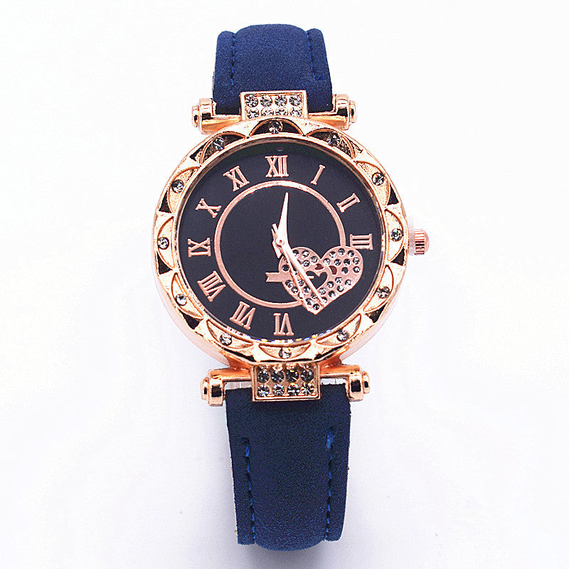 Cross-Border Hot-Selling Women's Watches Wholesale Heart Simple Personality Women's Watches Female Student Decorative Wristwatches Quartz Watches
