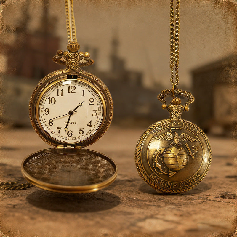 Vintage Flip Pocket Watch Classic Collection Gift for Men and Women Necklace Quartz Watch Large Numbers Elderly Hanging Watch Quartz Watch