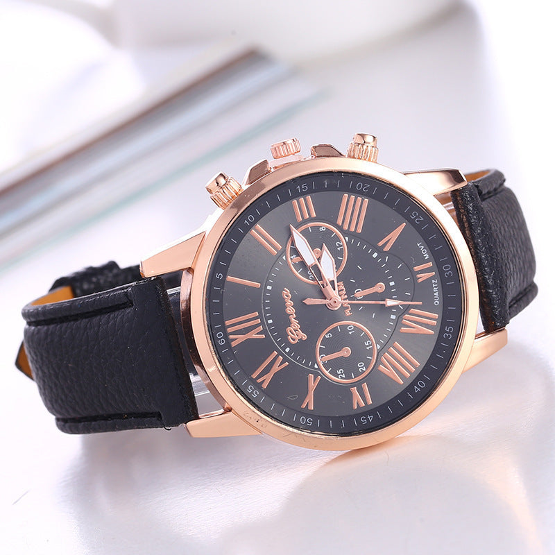 Cross-Border Hot-Selling Watches geneva Belt Women's Quartz Watch Classic Multi-Color Optional Women's Watch