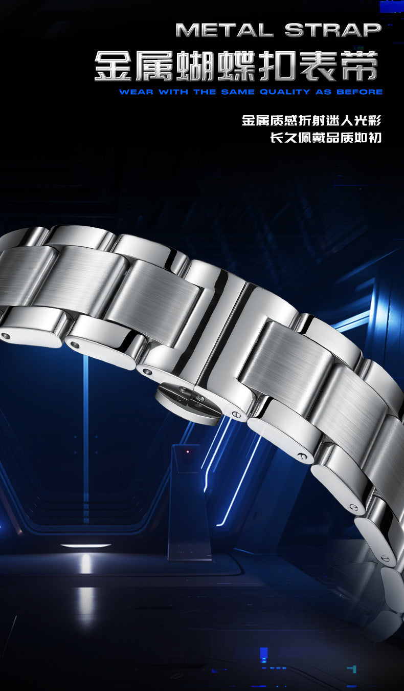 Mark Huafei Mark Fairwhale Brand Watch Waterproof Luminous Double-sided Hollowed Out Fully Automatic Mechanical Watch