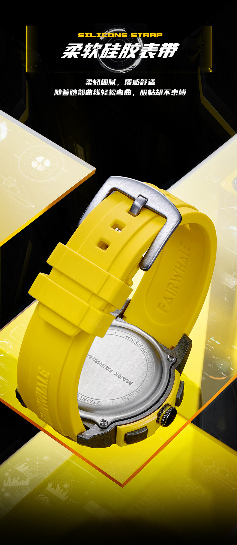 Mark Huafei Mark Fairwhale Watch Wholesale Quartz Watch Multifunctional Watch Sports Waterproof High-End