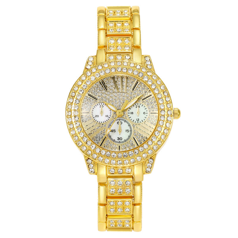 Cross-Border Hot-Selling Women's Watches Wholesale Full Diamond Treasure Bowl Watches Women's Watches Ladies' Watches Light Luxury Niche