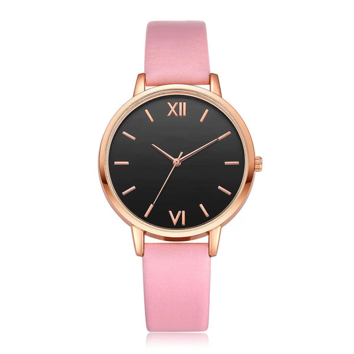 New export simple set quartz wristwatch trendy pu Watch Strap Women's Watch Strap Bracelet Bracelet Set Women's Watch
