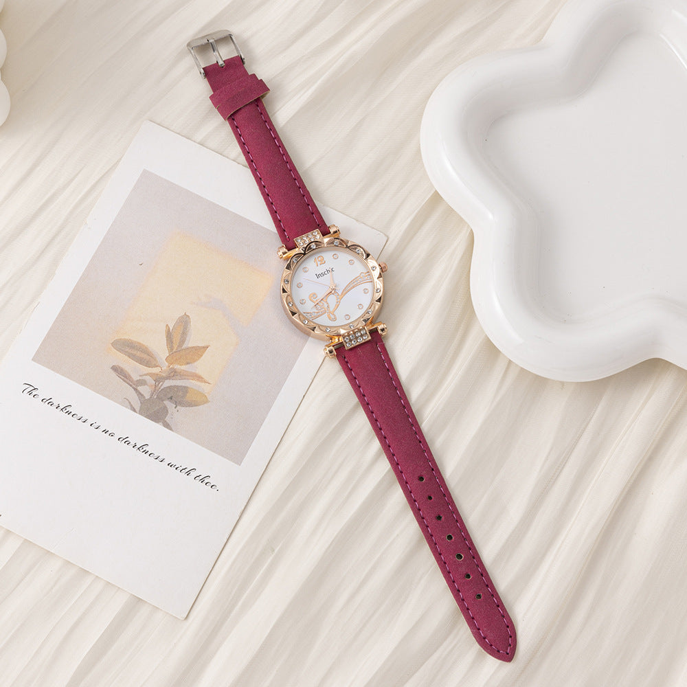 New Cross-Border Trade Watch Simple Niche Fashion Quartz Watch Hot-Selling Retro Women's Watch