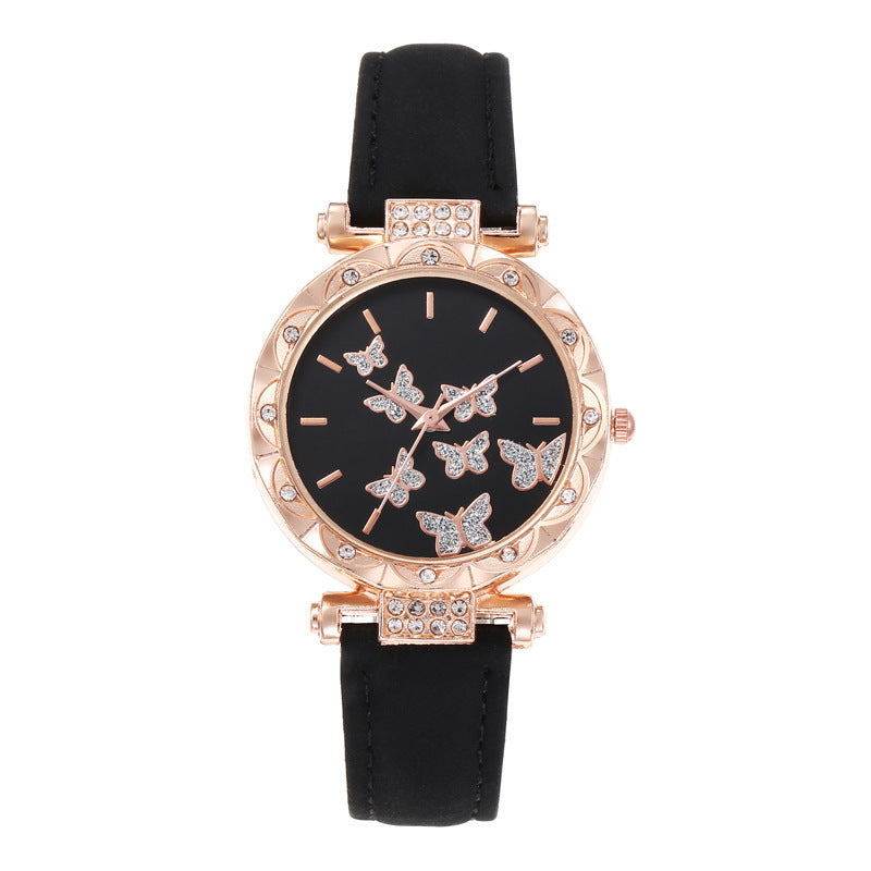 New TikTok Hot-Selling Women's Watch Fashionable and Unique Simple Wristwatch Butterfly Digital Belt Watch Wholesale