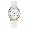 Cross-Border Simple Design Leather Strap Women's Watch High-End Feel Fresh Decorative Watch for Girls