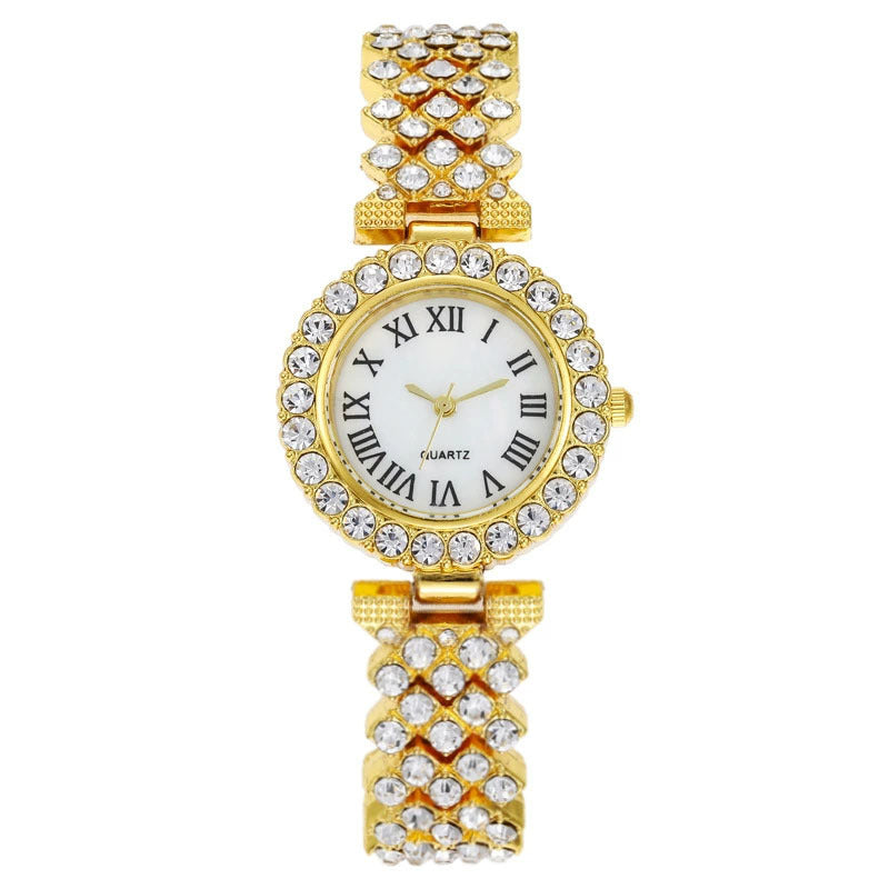 Foreign Trade Hot-Selling Fashion Diamond-Studded Women's Watch High-End Luxury Goddess Bracelet Watch Women's Versatile Quartz Wristwatch