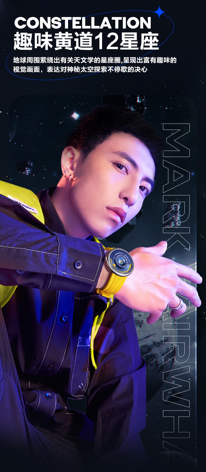 Mark Huafei Mark Fairwhale Watch Brand Trendy Cool Fashion Quartz Watch Wholesale Hot-Selling Watch