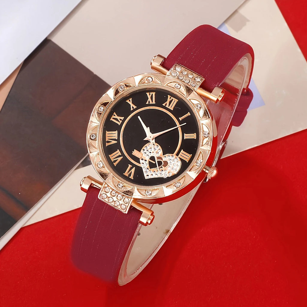 Cross-border Hot-Selling Women's Watch High-End Red Ribbon Quartz Watch Fashionable Niche Light Luxury Watch Wholesale