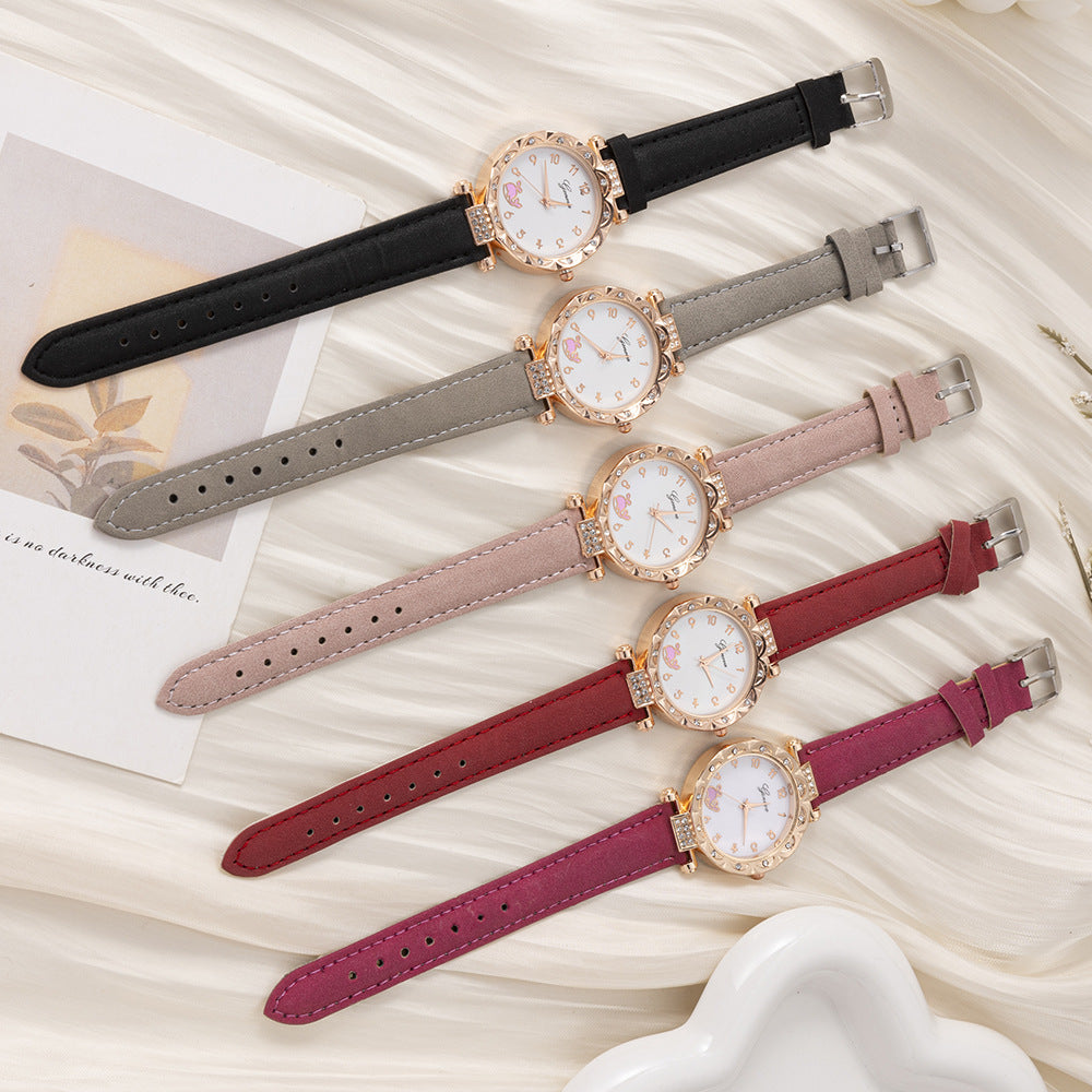 Factory Direct Sale Foreign Trade Women's Hot-Selling Diamond-Studded Fashion Simple Trendy Women's Quartz Watch