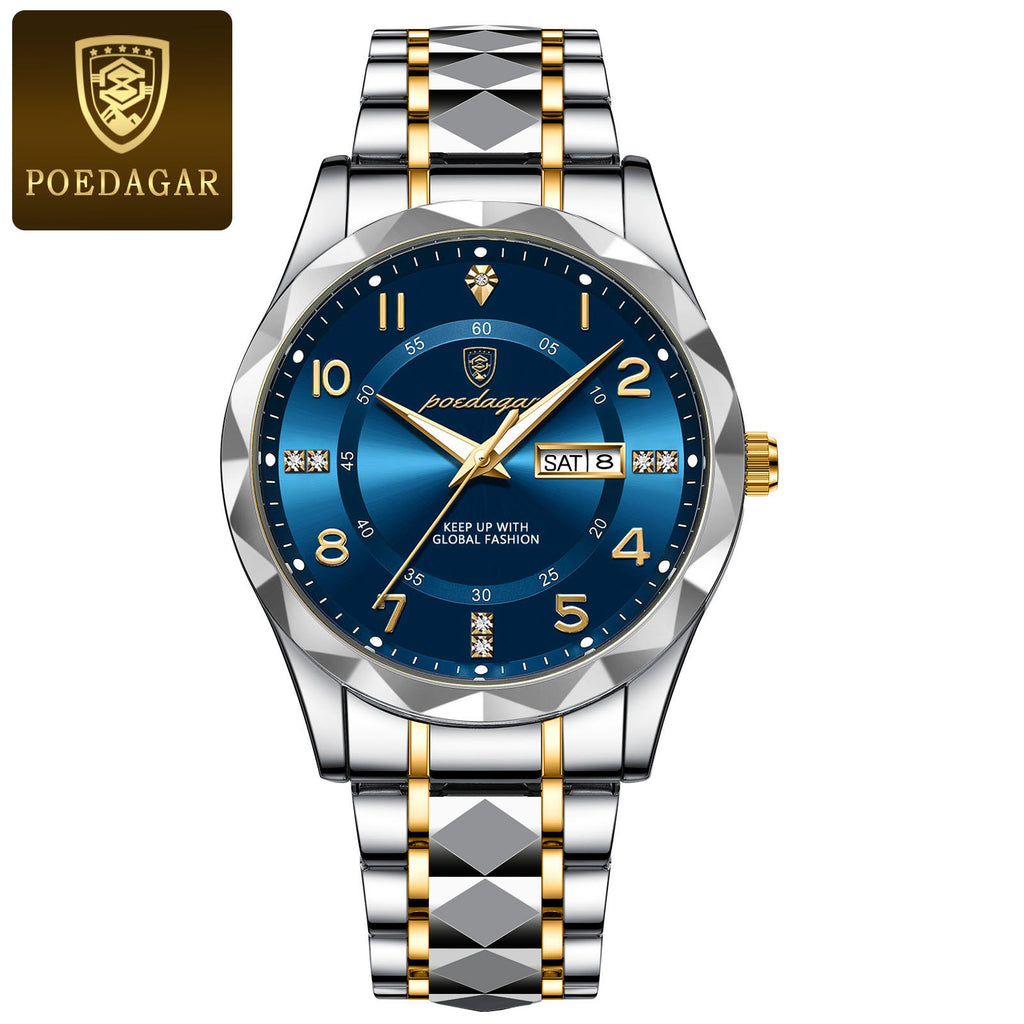 Swiss Brand New Men's Watch Luxury Waterproof Luminous Quartz Wristwatch Live Streaming Foreign Trade Hot Item Dropshipping